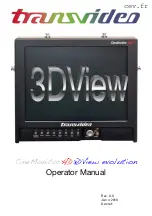 Preview for 1 page of Transvideo CineMonitorHD103DView evolution Operator'S Manual