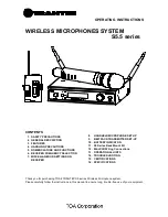 Preview for 1 page of Trantec S5.5 series Operating Instructions Manual