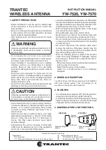 Preview for 1 page of Trantec YW-7520 Instruction Manual