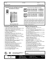 Traulsen A Series ADT232NUT-FHS Specification Sheet preview