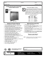 Traulsen G31000 Specifications preview