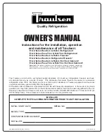 Preview for 1 page of Traulsen R & ASeries Owner'S Manual