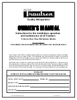 Traulsen R Series Owner'S Manual preview