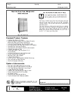 Traulsen RET232NUT-FHS, RET232NUT-HHS Specifications preview