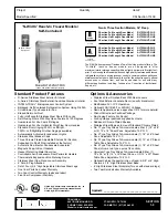 Traulsen TR35763 Specification Sheet предпросмотр