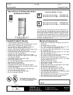 Traulsen TR35784 Specification Sheet preview