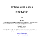 Traverse TPC Desktop Series Introduction Manual preview