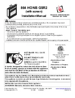 Preview for 1 page of Travis Industries 864 HO NB GSR2 Installation Manual