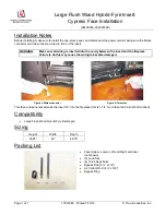 Preview for 1 page of Travis Industries 96400539 Installation Manual