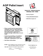 Travis Industries AGP Pellet Insert Installation Instructions Manual предпросмотр