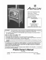 Travis Industries Avalon Prairie Owner'S Manual preview