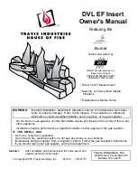 Предварительный просмотр 1 страницы Travis Industries DVL EF Insert Owner'S Manual