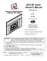 Preview for 1 page of Travis Industries DVS EF Insert Owner'S Manual