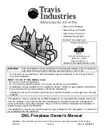 Предварительный просмотр 1 страницы Travis Industries Travis DVL Owner'S Manual