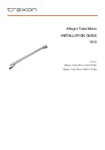 Preview for 1 page of Traxon Allegro Tube Mono Installation Manual