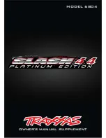 Preview for 1 page of Traxxas Slash 4x4 Platinum Edition 6804 Owner'S Manual