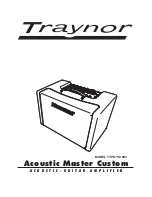 Предварительный просмотр 1 страницы Traynor Acoustic Master Custom Owner'S Manual