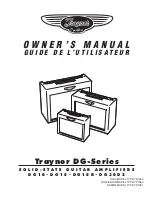 Предварительный просмотр 1 страницы Traynor DG-Series Owner'S Manual