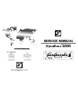 Traynor DYNABASS 800H Service Manual предпросмотр