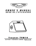 Предварительный просмотр 1 страницы Traynor TVM 10 Owner'S Manual