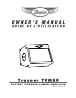 Preview for 1 page of Traynor TVM50 Owner'S Manual