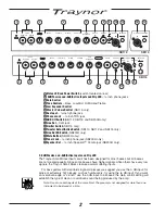 Preview for 4 page of Traynor YS1109 Manual