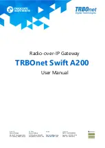 Предварительный просмотр 1 страницы TRBOnet Swift A200 User Manual