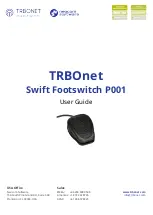 TRBOnet Swift Footswitch P001 User Manual preview