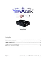 Treadek Bond Setup Manual предпросмотр