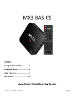 TREASURE COAST STREAMUNG TV MX3 BASICS Manual preview