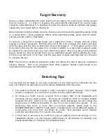 Preview for 17 page of Treasure Cove TC1X Operating Manual