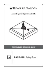 Treasure Garden BASE-13R Assembly And Operation Manual предпросмотр