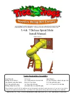 Tree Frogs 5.4 Deluxe Spiral Slide Install Manual preview