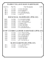 Preview for 8 page of Tree Frogs PARROT ISLAND PLAYCENTER Base Manual