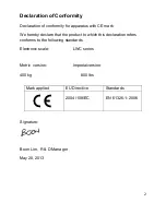 Preview for 2 page of Tree LWC 800 Operating Manual