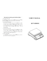 Preview for 1 page of Tree MCT-1500 User Manual