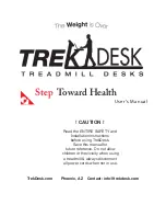 Preview for 1 page of TrekDesk Treadmill Desks Treadmill desk User Manual