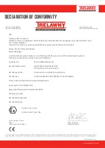 Preview for 3 page of Trelawny SPT VL203EX Operation And Maintenance Manual