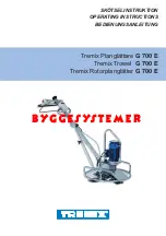 Preview for 1 page of Tremix BYGGESYSTEMER G 700 E Operating Instructions Manual