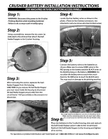 Предварительный просмотр 2 страницы Trend Sports Crusher Battery Installation Instructions