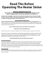 Trend Sports Heater Sinker SC299 Instructions Manual preview