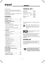 Preview for 2 page of TREND KWJ650 Instructions Manual