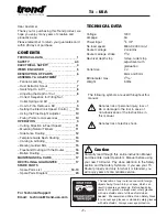 Preview for 2 page of TREND T3-USA Manual For The Installation, Use And Maintenance