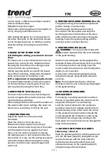 Preview for 13 page of TREND T7E Original Instructions Manual