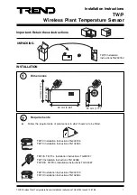 Preview for 1 page of TREND TW/P Installation Instructions