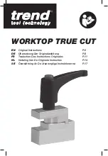 TREND WORKTOP TRUE CUT Original Instructions Manual preview