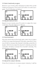 Preview for 21 page of trendmedic TENS-EMS R-C101C Instruction Manual