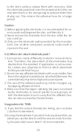 Preview for 28 page of trendmedic TENS-EMS R-C101C Instruction Manual