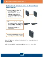 Предварительный просмотр 4 страницы TRENDnet 1000Base-LX (Spanish) Guía De Instalación Rápida