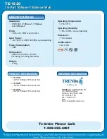 Preview for 2 page of TRENDnet TE-1820 Specifications